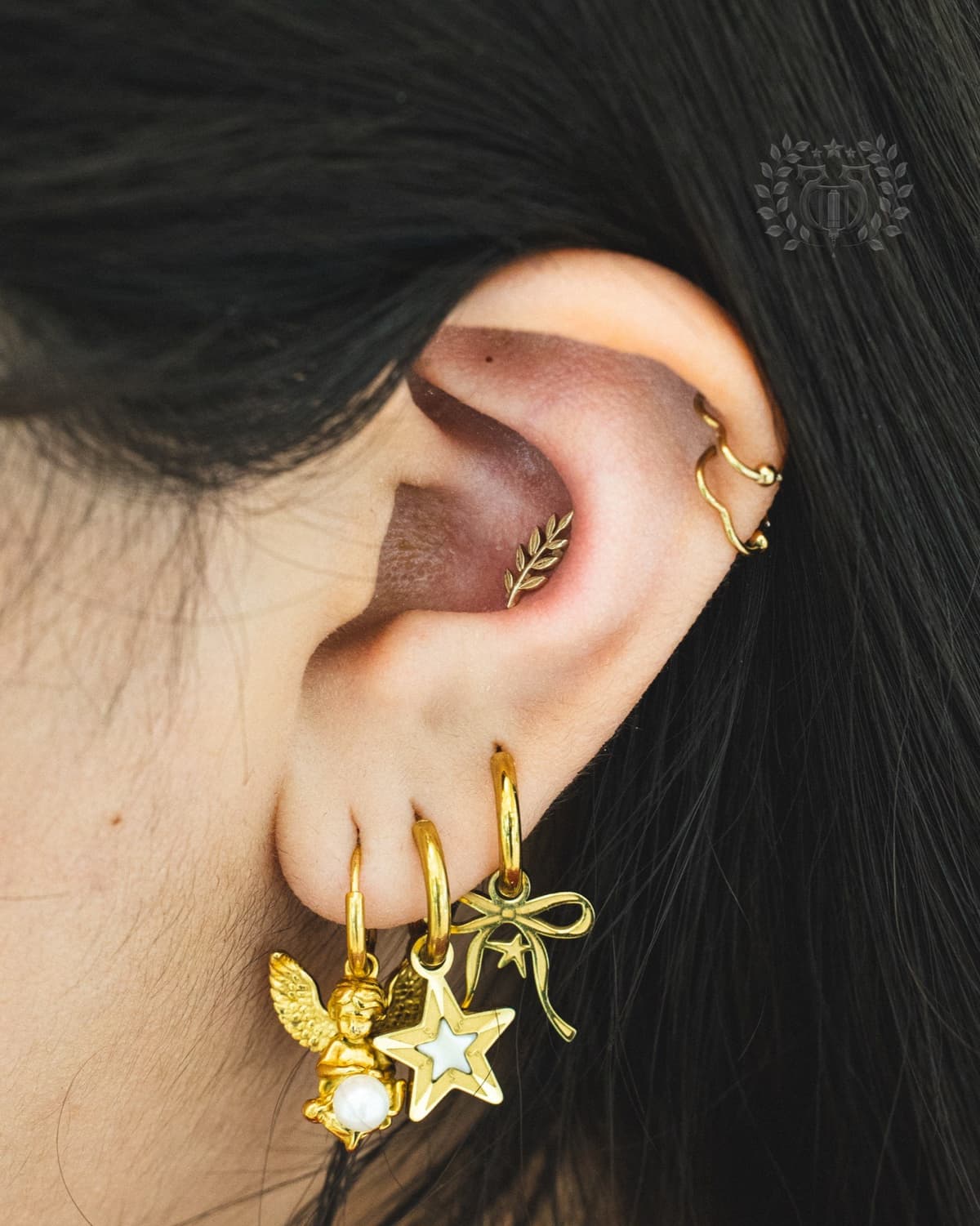 Conch piercing at Apollo Studio Los Angeles