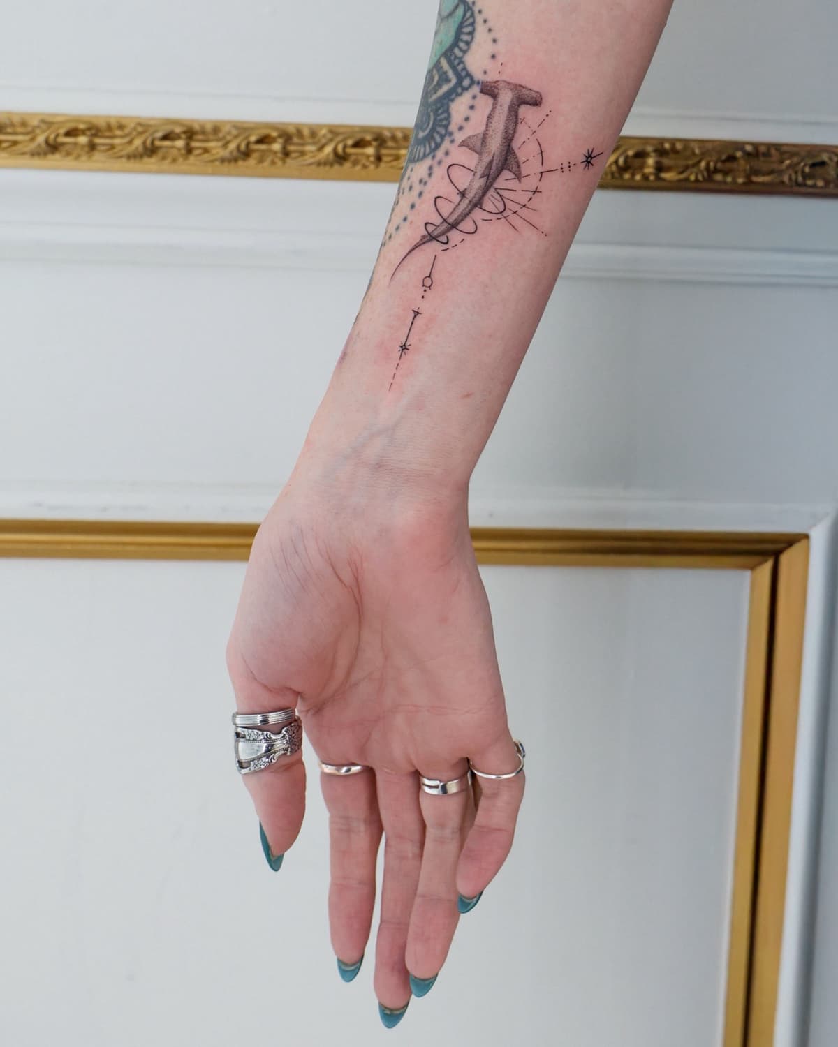 Feminine floral tattoo at Apollo Studio Los Angeles