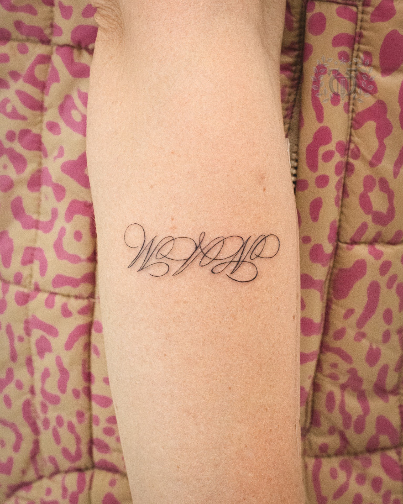 Lettering script tattoo at Apollo Studio Los Angeles