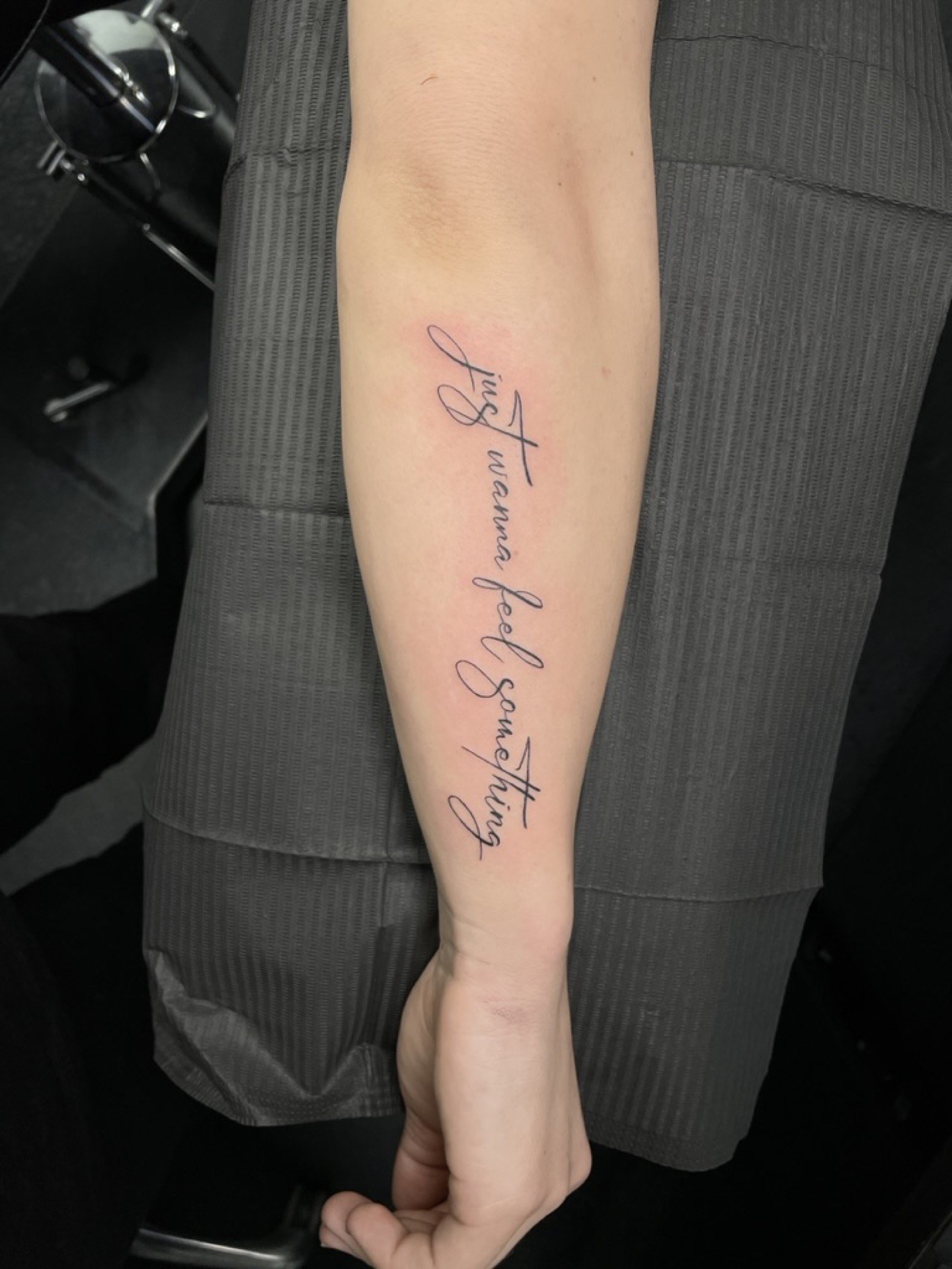 Lettering script tattoo at Apollo Studio Los Angeles