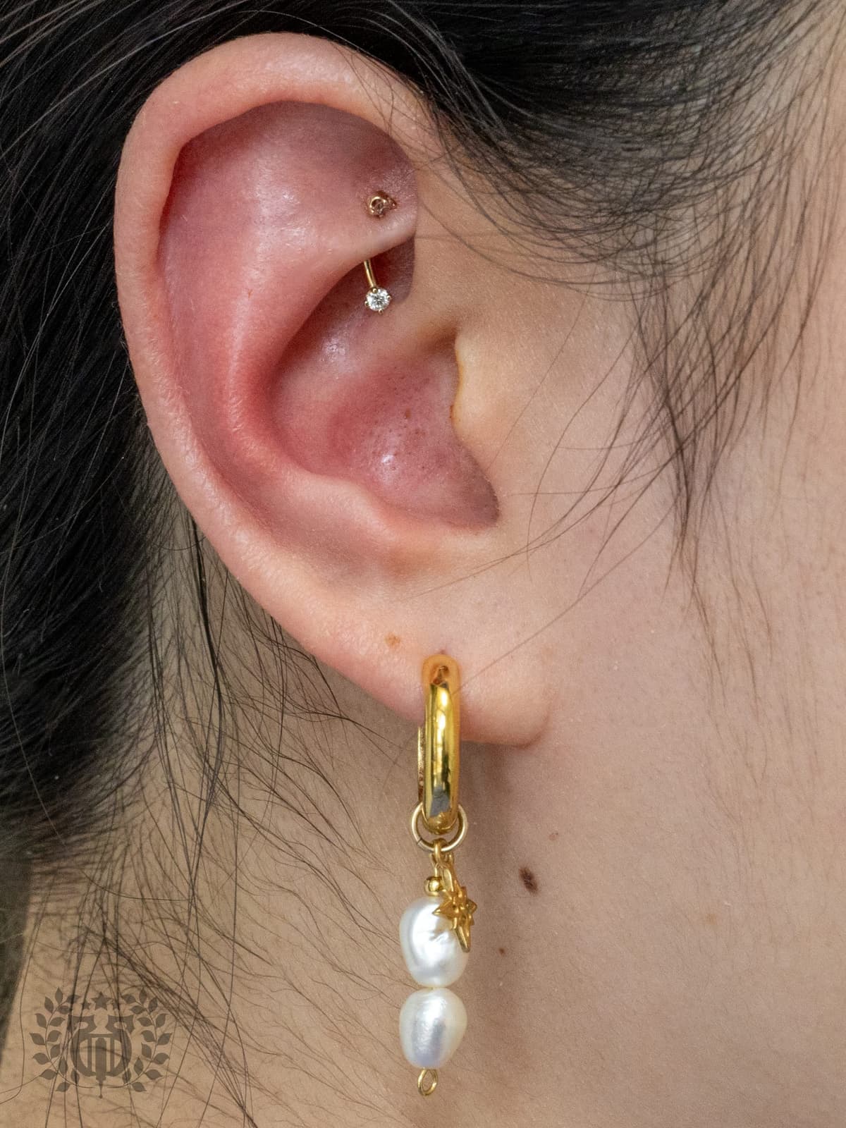 Rook piercing at Apollo Studio Los Angeles